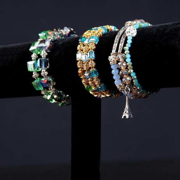 Multicolor Lamp/Work Beads Charm Bracelets Women - Picture 5 of 8